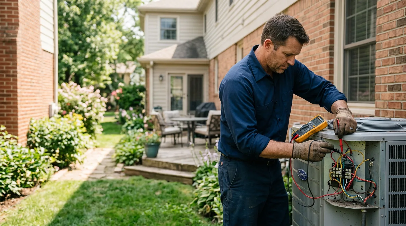 HVAC technician working near Mathis, TX